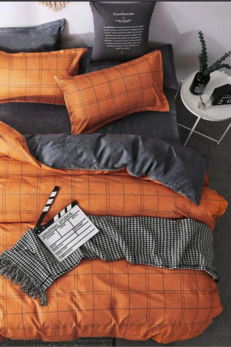 Double-Sided Double Duvet Cover Set with Elastic Linen - Swordslife