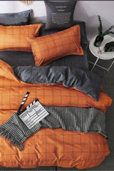Double-Sided Double Duvet Cover Set with Elastic Linen - Swordslife