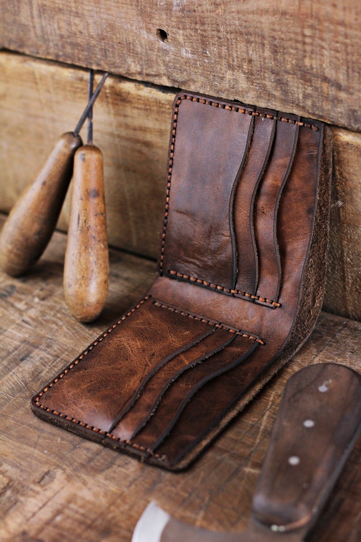 Men's Genuine Leather Handmade Leather Wallet