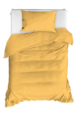 100% Natural Cotton Solid Color Duvet Cover Set Single FreshColor Yellow - Swordslife