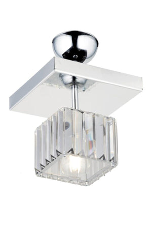 Lara Single Square Chrome K-10 Chandelier