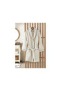 Thin Single Face Pique Shawl Collar Bathrobe L-xl White - Swordslife