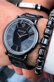 Steel Band Men'S Wristwatch Waterproof+Wristband