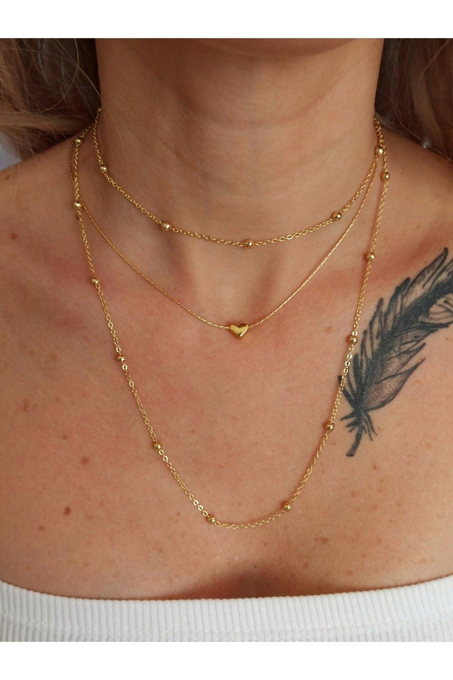 Heart Necklace 3 Piece Combination - Swordslife
