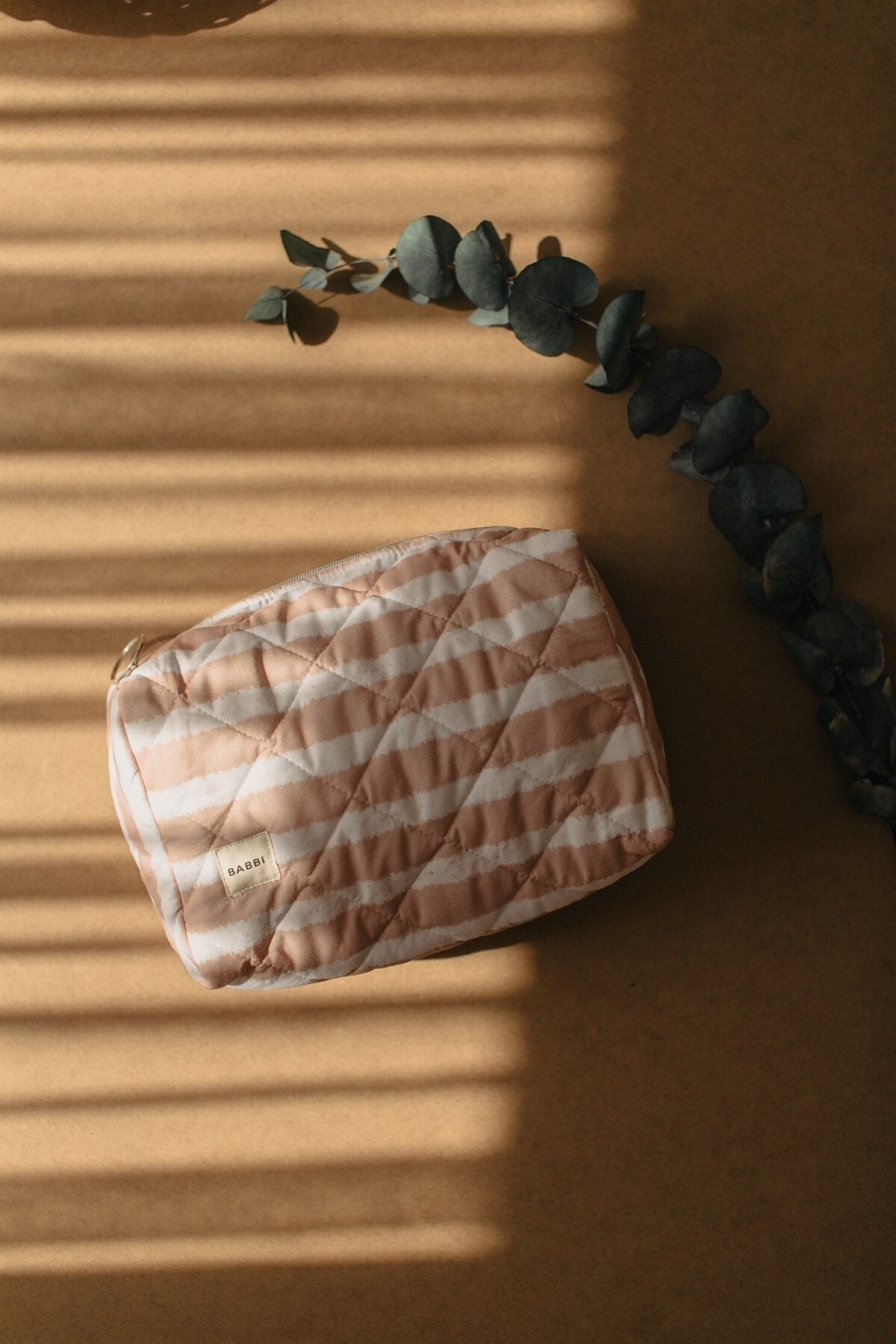 Atelier Babbi Mommy Baby Bag- 100% Organic Cotton- Powder
