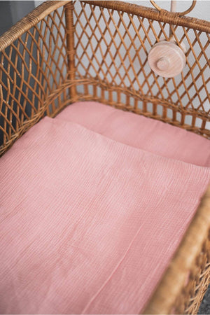 Muslin Baby Duvet Cover Set 70X130 Cm 100% Organic Cotton (Cri̇Ncle Muslin) 15 Cm Bed Height
