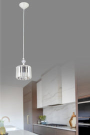 Dolunay Single White Stone T. Y-10 Crystal Stone Plumbing Chandelier
