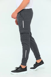 Unisex Commando Pocket Slimfit Jogginghose mit Reflektor-Print