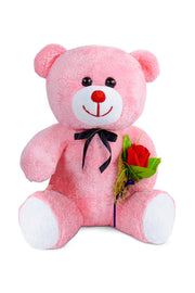 Cute Teddy Bear Holding Rose 75 Cm