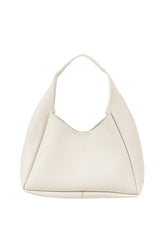 Cream Shk19 Faux Leather Women's Hand And Shoulder Bag With Zippered Interior Compartment Wallet E:33 L:15 W:10 Cm
