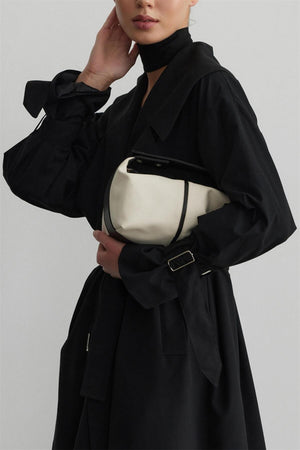 Cream Archi Canvas Clutch Bag