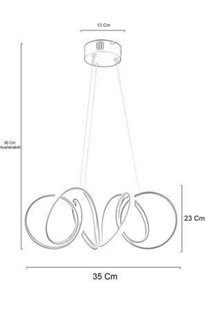 Minerva Chrome Modern Pendant Lamp Led Chandelier Living Room Kitchen Room Led Chandelier