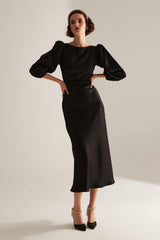 Heleny Special Design Black Engagement Dress - Swordslife