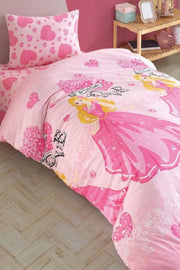 Elastic Fitted Girl'S Duvet Cover Set Natural Healthy Cotton Single Use