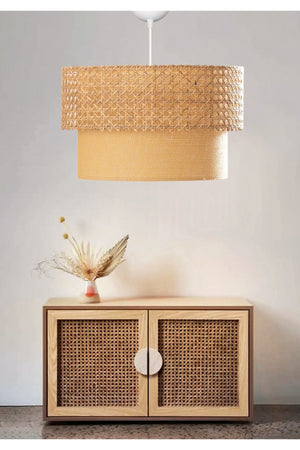 Exclusive Rattan Knitted Design Pendant-Fabric Interior Ayd-3181
