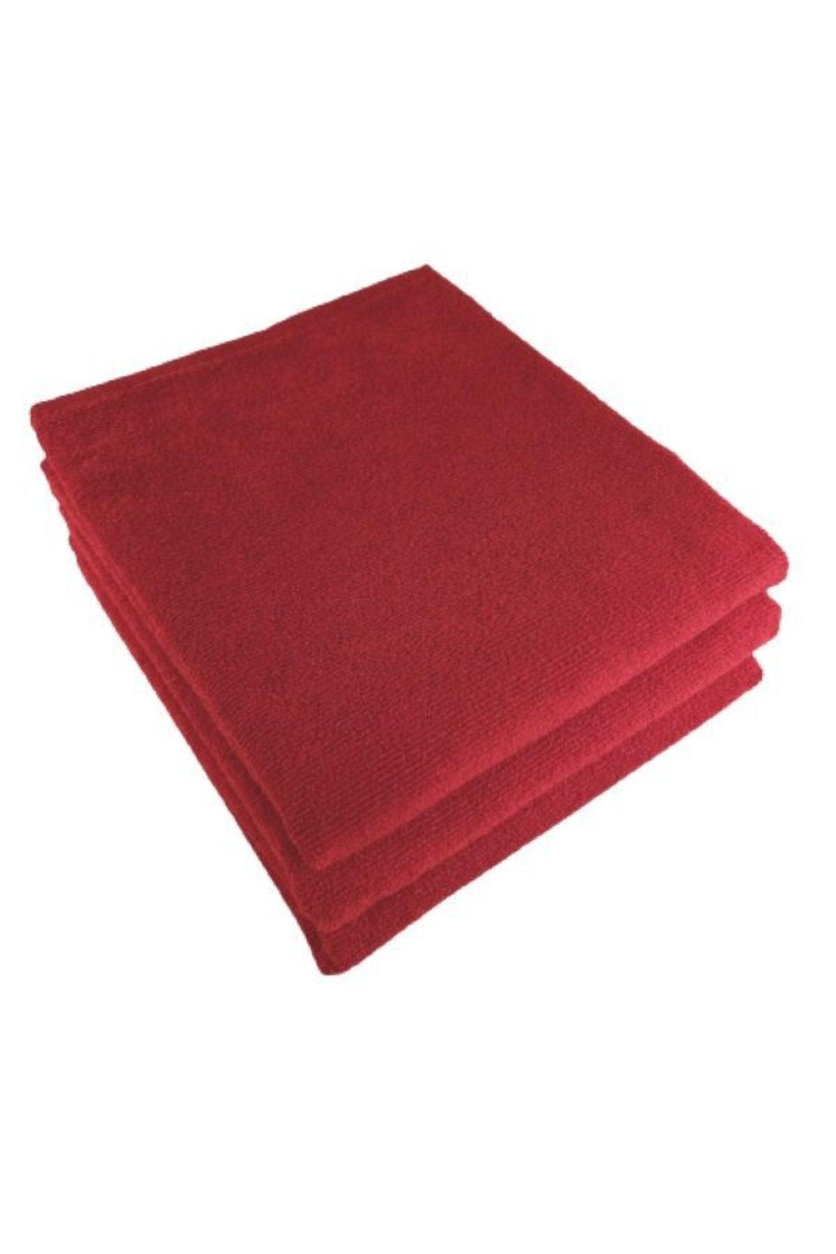 3 Pieces Red Microfiber Hand Face Hairdresser Sports Towel 50x90 Cm - Swordslife