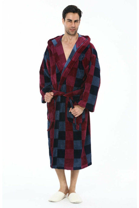 Hawaiian Trojan Velvet Hooded Bathrobe - Swordslife