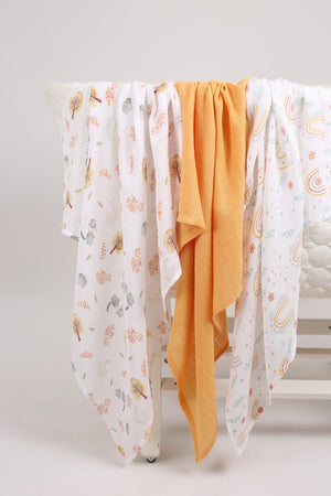 3-Purpose Muslin Cover Set - 75X75 Cm