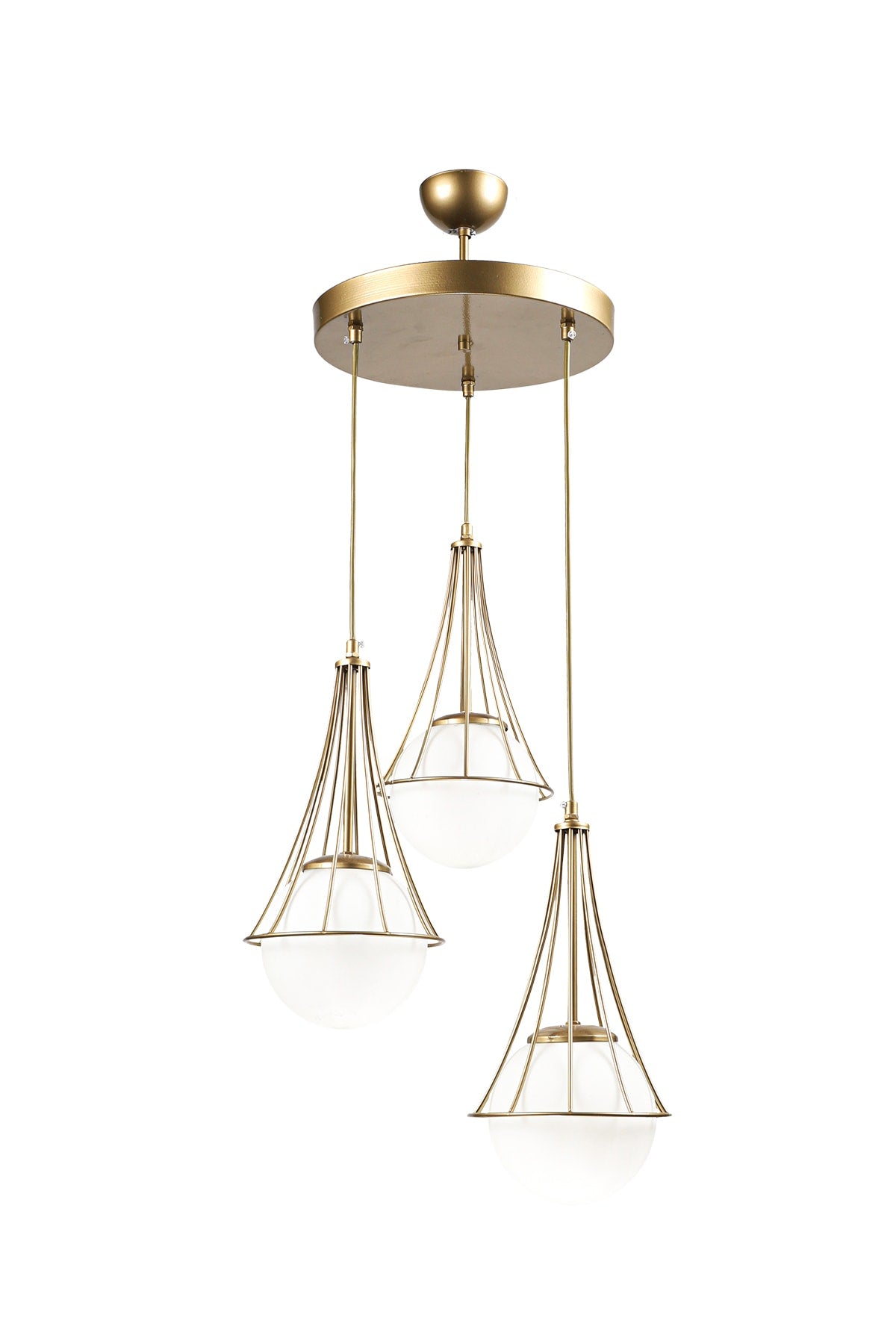 Lapis 3Rd Antique-White Glop Glass Chandelier