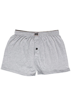 Men's Gray Cotton Buttoned Boxer