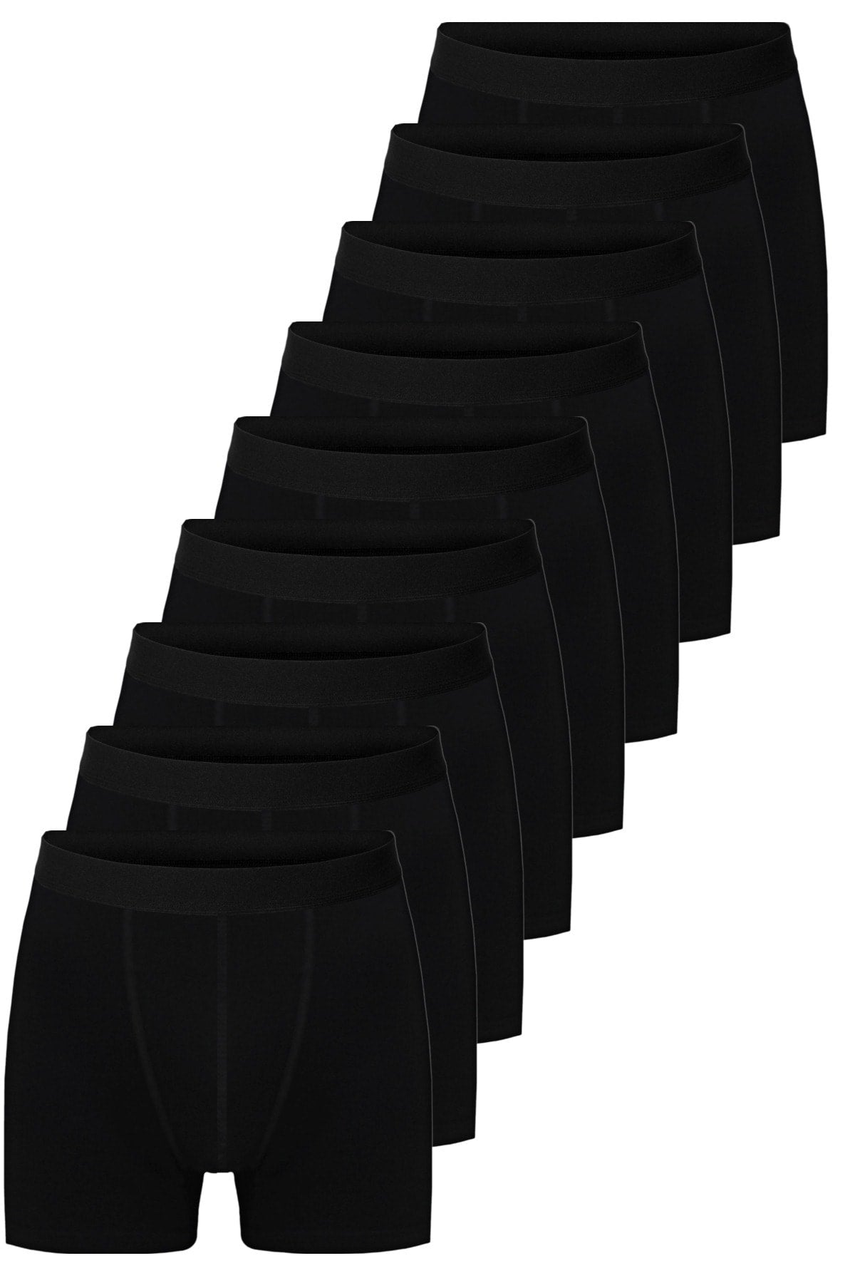 Black Men'S 9-Pack Cotton Boxer