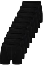 Black Men'S 9-Pack Cotton Boxer