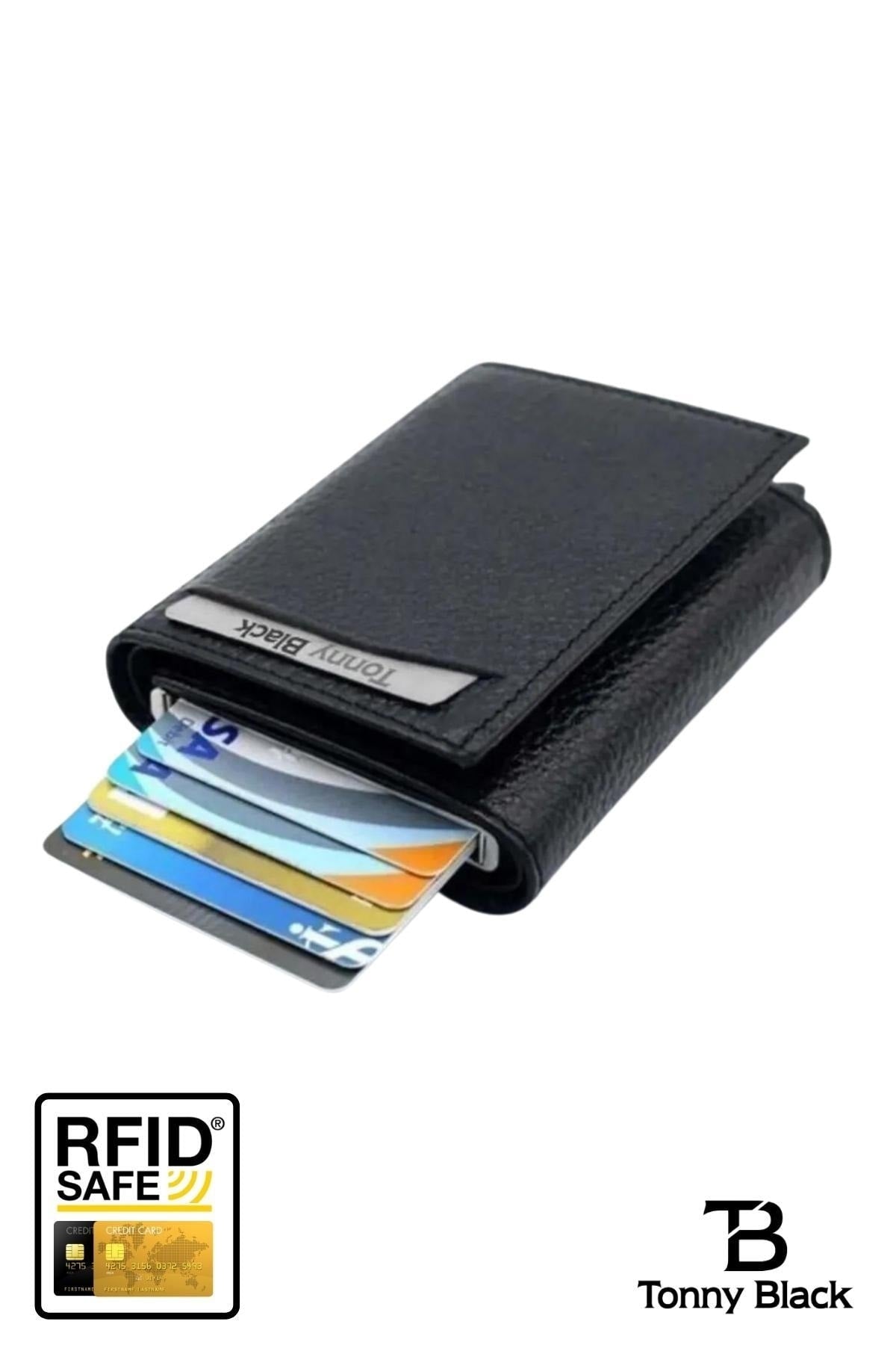 Original Automatic Mechanism Boxed Rfid Protection Anti Theft Money & Card Holder Wallet