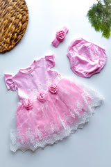 Baby Girl Girl Summer Dress Short Sleeve Tulle Tutu Lined Baby Suit Baby Clothing