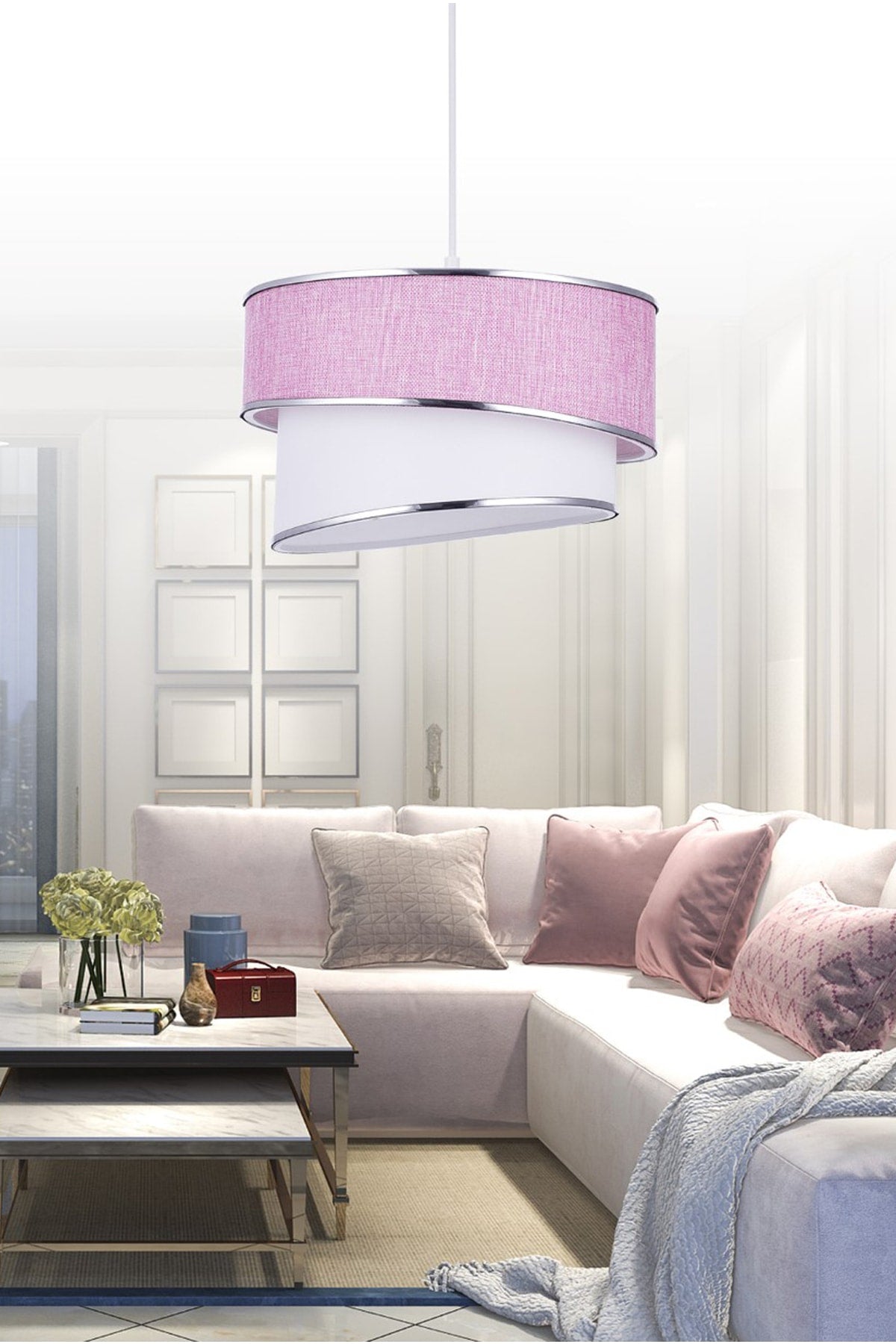 Stare Single Pendant Lamp Chandelier Pink