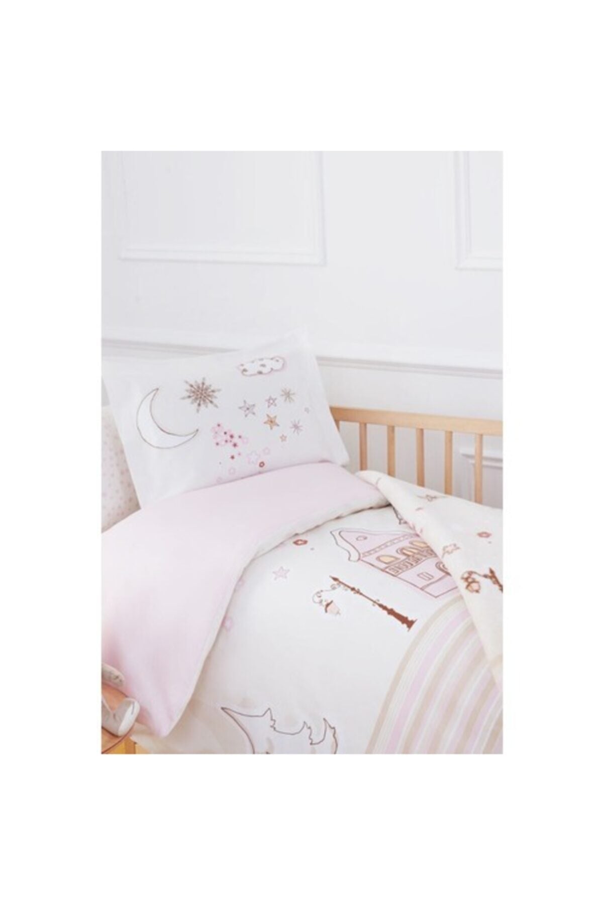 Baby Girl White Stella Pink Blanket Duvet Cover Set