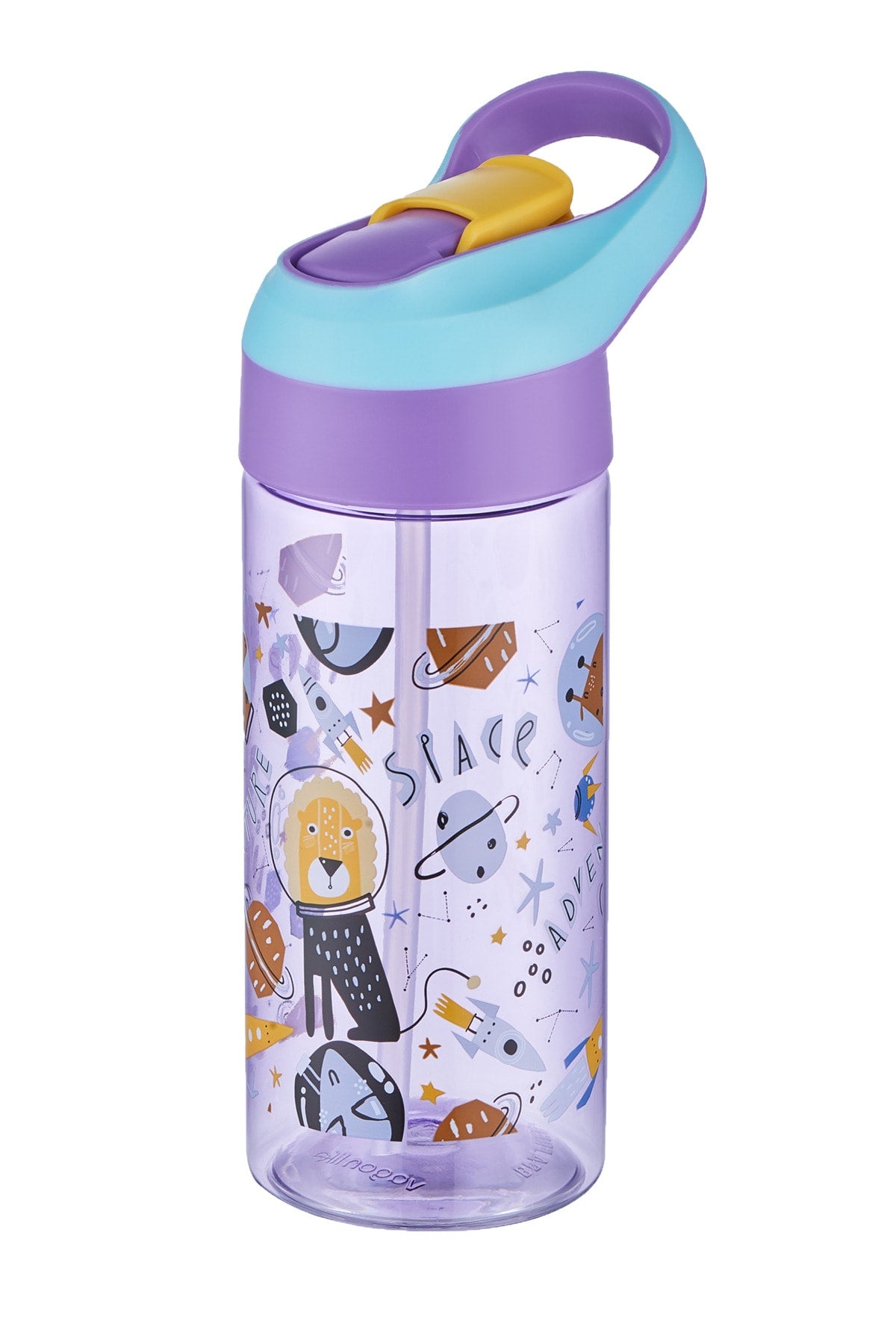 500 ml dicke Tritan-Schulwasserflasche für Kinder mit Strohhalm