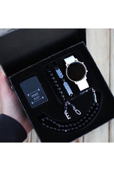 Waterproof Men's Wristwatch Lighter Rosary and Bracelet Set