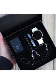 Waterproof Men'S Wristwatch Lighter Rosary And Bracelet Set