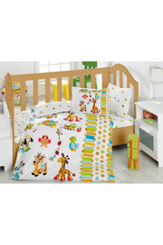 Playground Turquoise Baby Duvet Cover Set