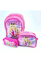 Primary School Kindergarten Student School Bag With Picture Lunch Box And Pencil Holder For Girls