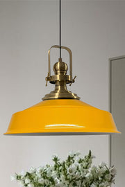 Yellow Noble Single Chandelier Antique Headboard Retro Pendant Lamp Restaurant Cafe Living Room Chandeliers