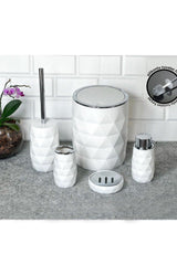 Acrylic Luxury Unbreakable 5 Piece Bathroom Set White - Swordslife