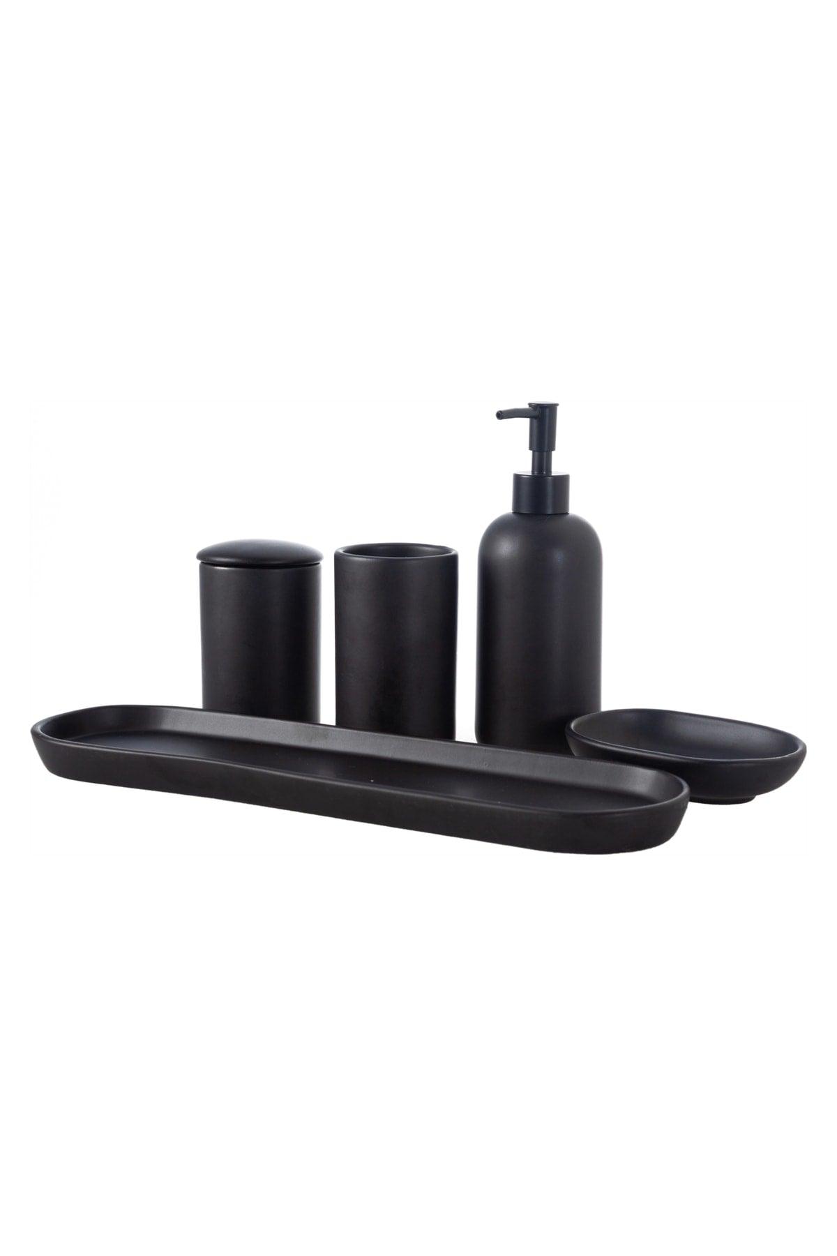 Matte Black 5 Pcs Boxed Bathroom Set - Swordslife