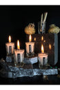 Set of 5 Mini Vanilla Scented Crystal Decor Candle and Match Holder - Swordslife