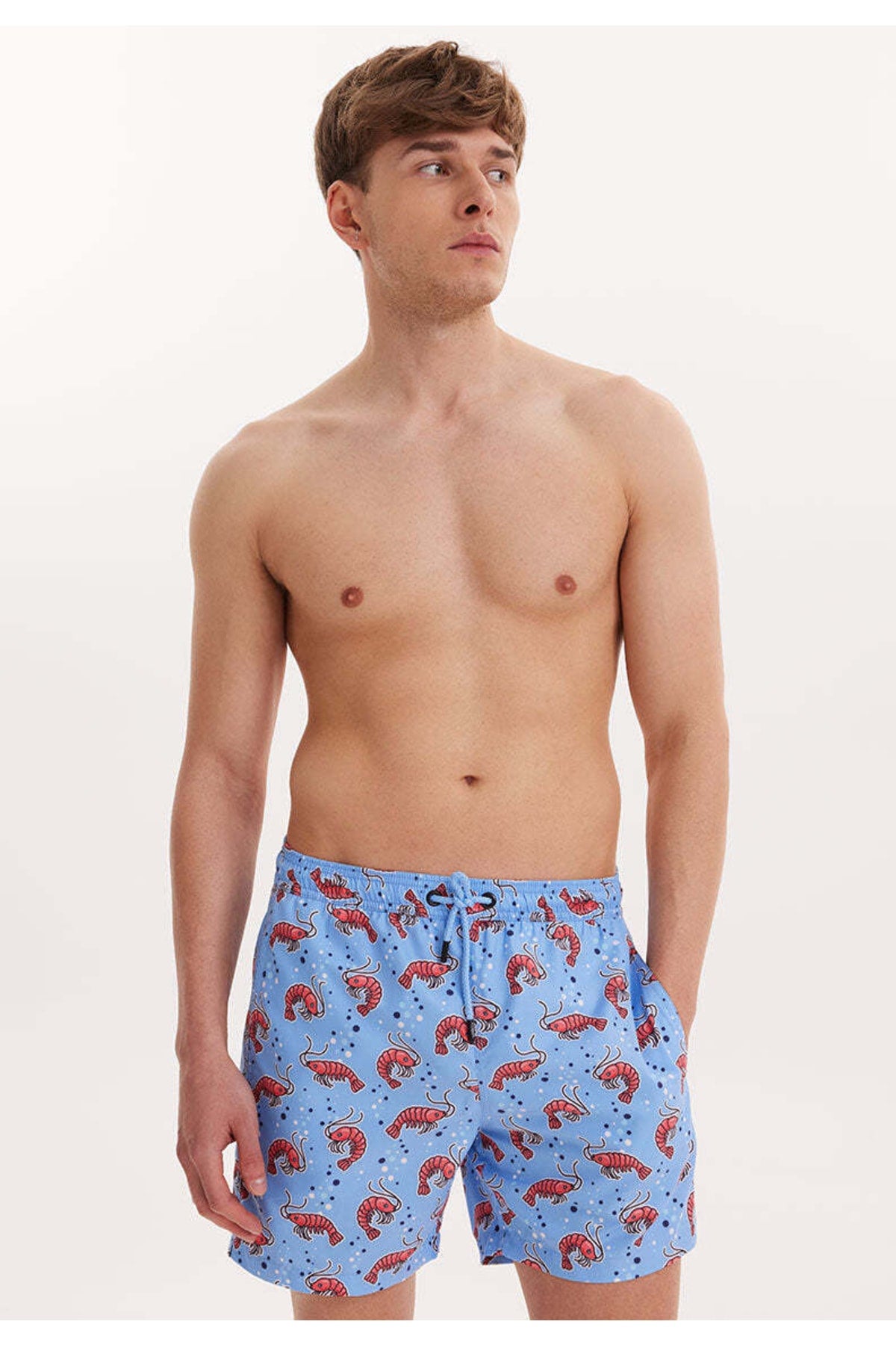 Men'S Lilac Printed Sea Shorts Wmpattern Swımshorts