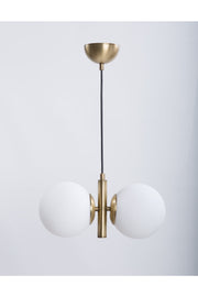 Monera Antique Finish White Glass Chandelier