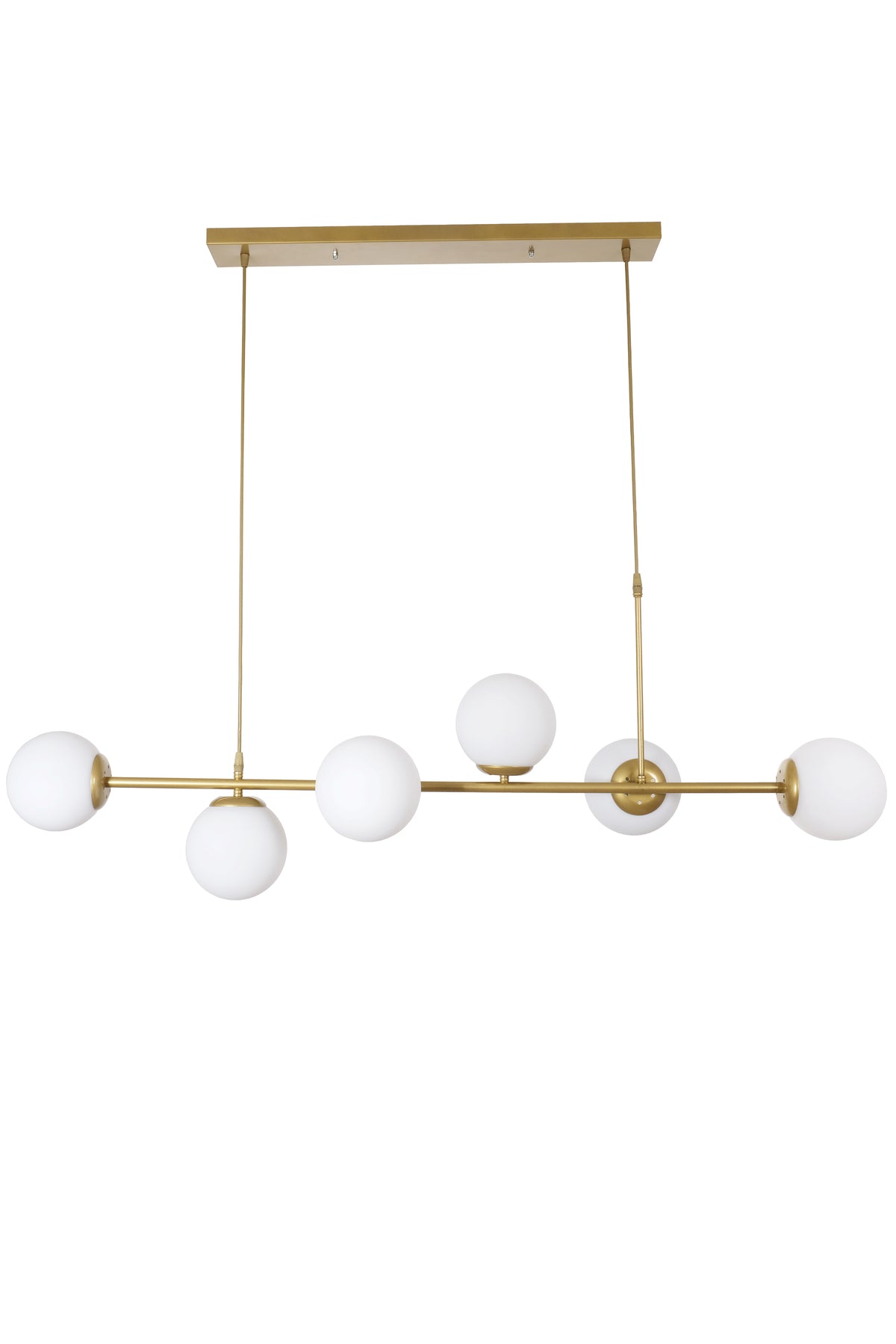 Simao Modern Design Antique Color White Glass Living Room - Dining Table Top - Kitchen 6-Piece Chandelier