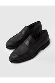 Dagrun Genuine Printed Leather Men'S Black Casual Shoes