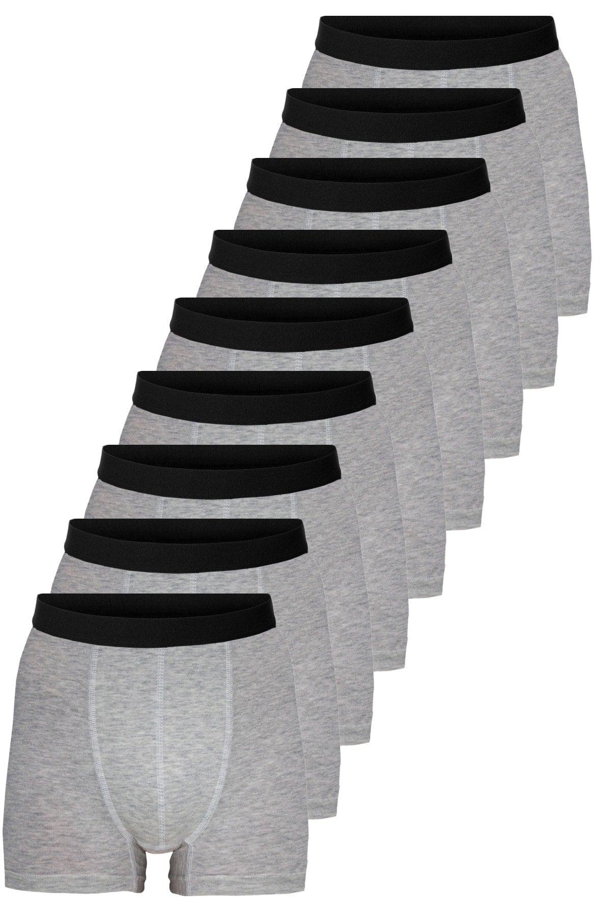 Gray Men'S 9-Pack Cotton Boxer
