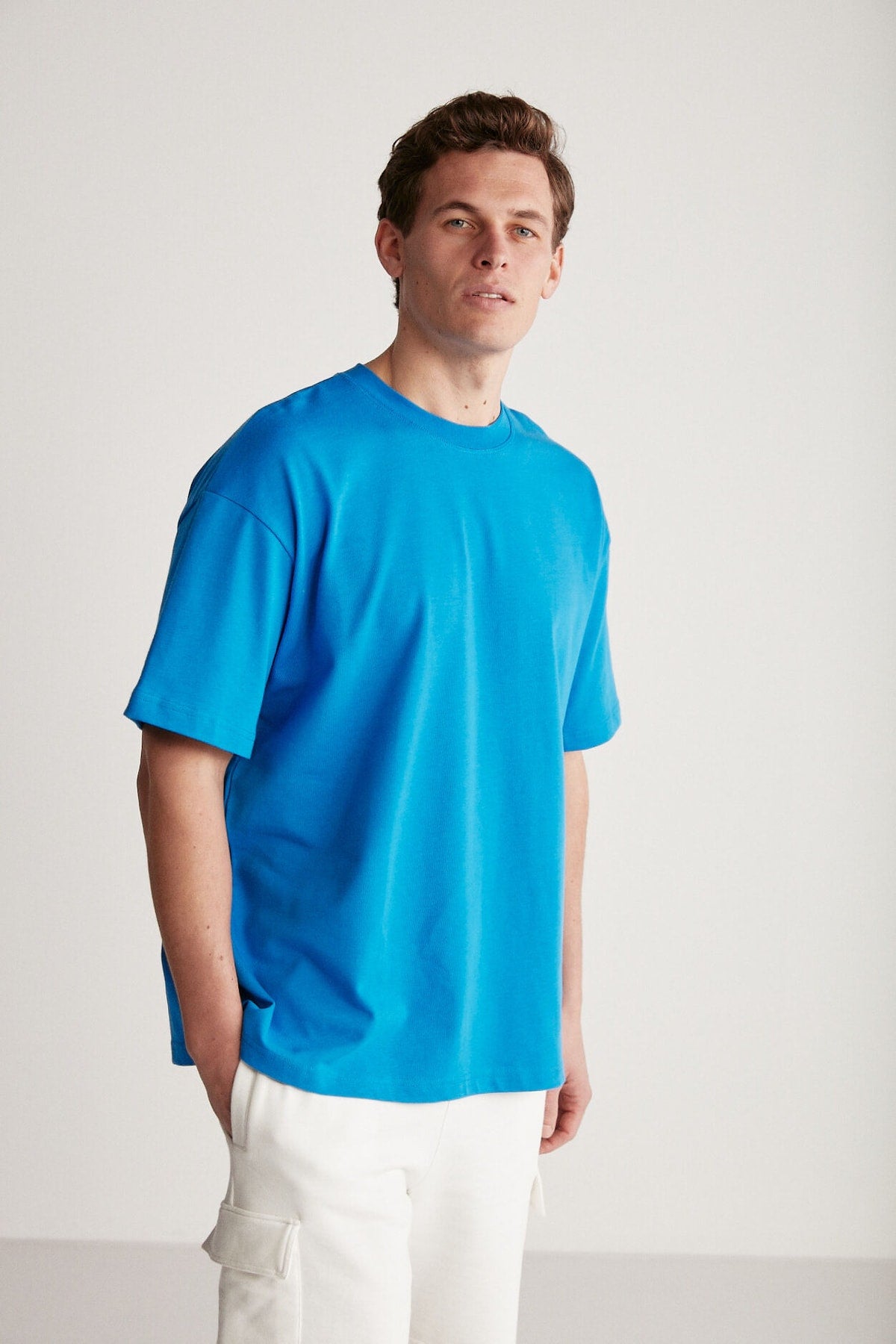 Jett Oversize Sax Blau T-Shirt