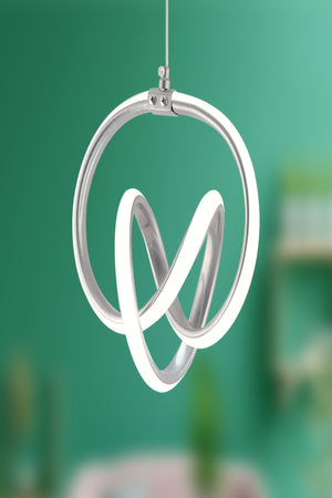 Venita Chrome Modern Pendant Lamp Led Chandelier White Light Living Room Kitchen Room Led Chandelier