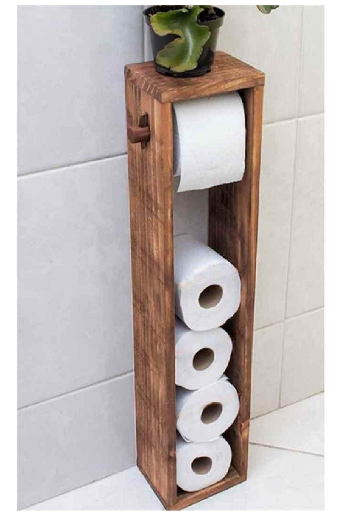 Decor Wc Paper Holder Toilet Paper Holder Wooden Bathroom - Swordslife