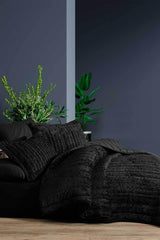 Comfort New Generation Sleep Set - 3 Pieces Velvet Anthracite (230x220cm) - Swordslife