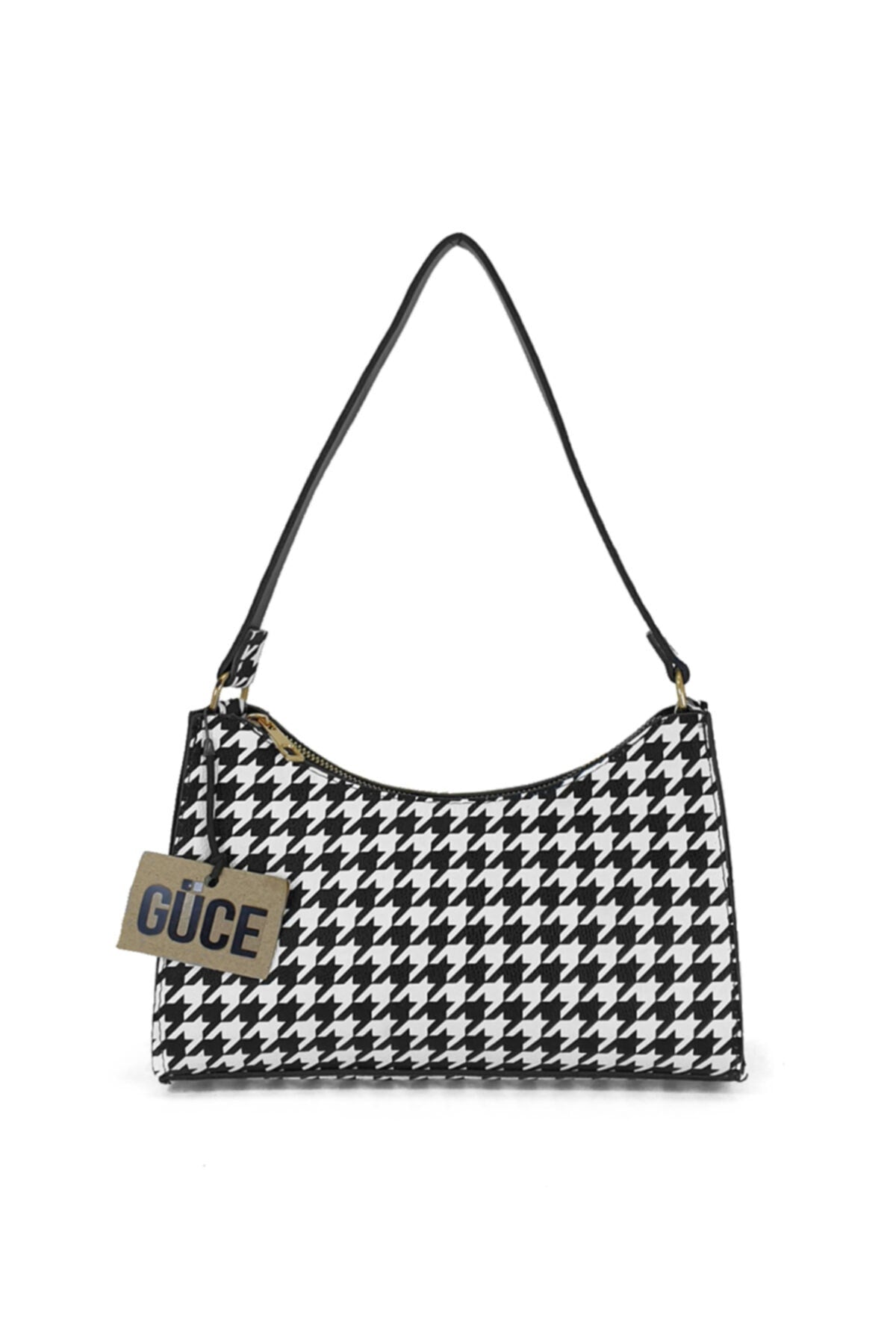 Black White Crowbar Pattern Baguette Baguette Hand And Shoulder Bag Gc0090Crowbar