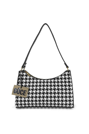 Black White Crowbar Pattern Baguette Baguette Hand And Shoulder Bag Gc0090Crowbar